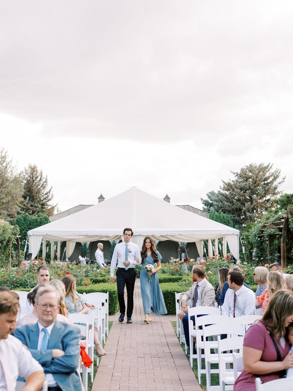 The ceremony aisle at Ashton Gardens, Thanksgiving Point