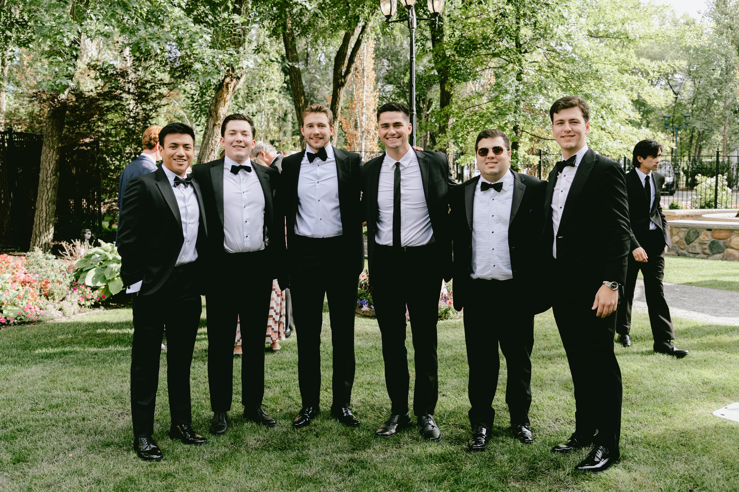 Kyle and Marita wedding at Bellissimo Gardens, the groom and his groomsmen