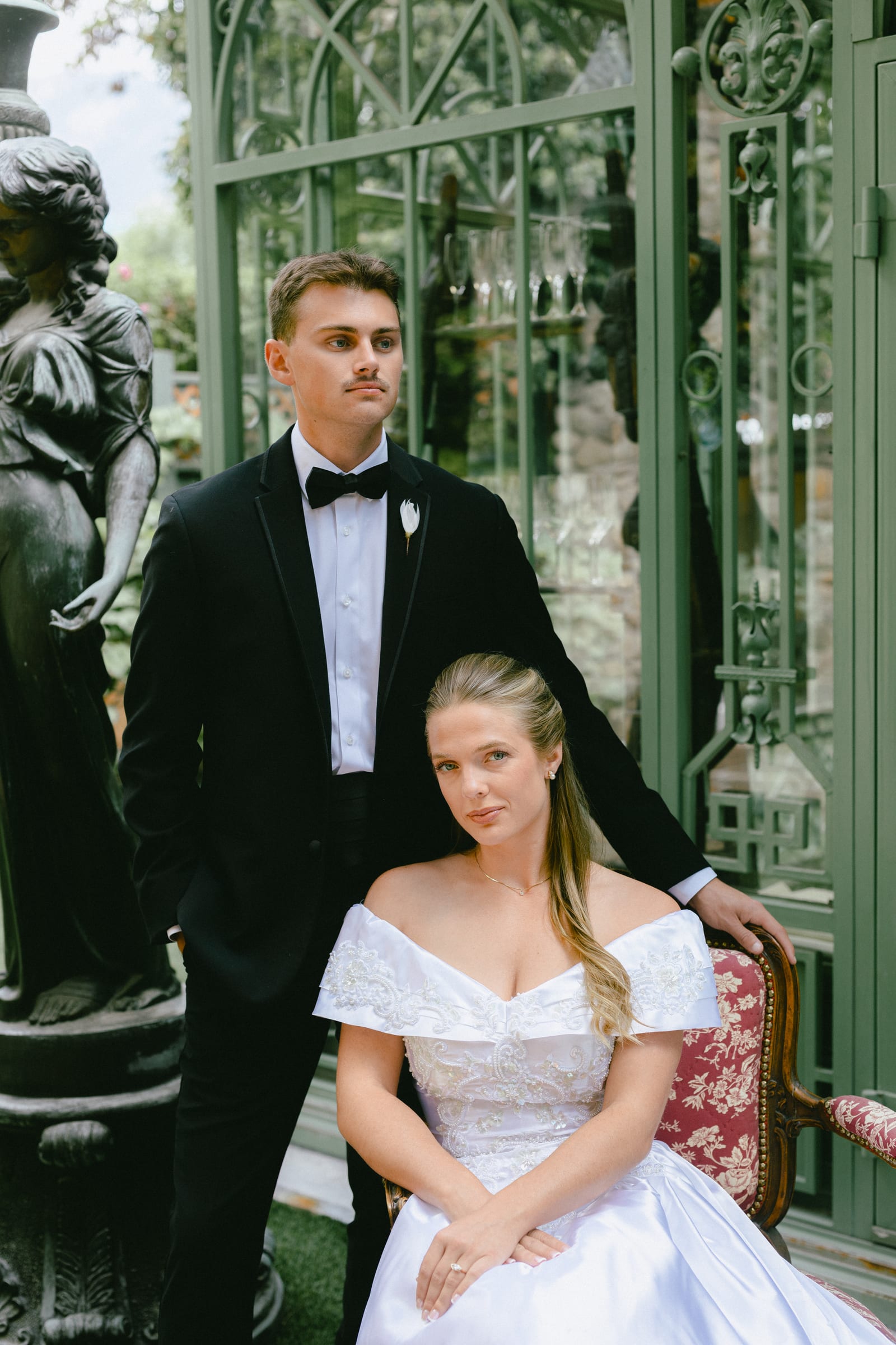 Kyle and Marita wedding at Bellissimo Gardens, the couple among the gardens