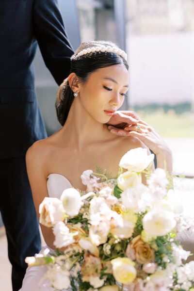 Blue Sky Ranch editorial wedding portrait, Park City