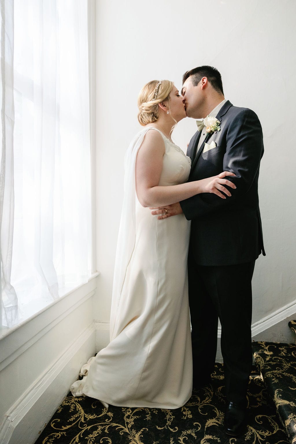 Couple after the ceremony at Eldredge Manor, Bountiful