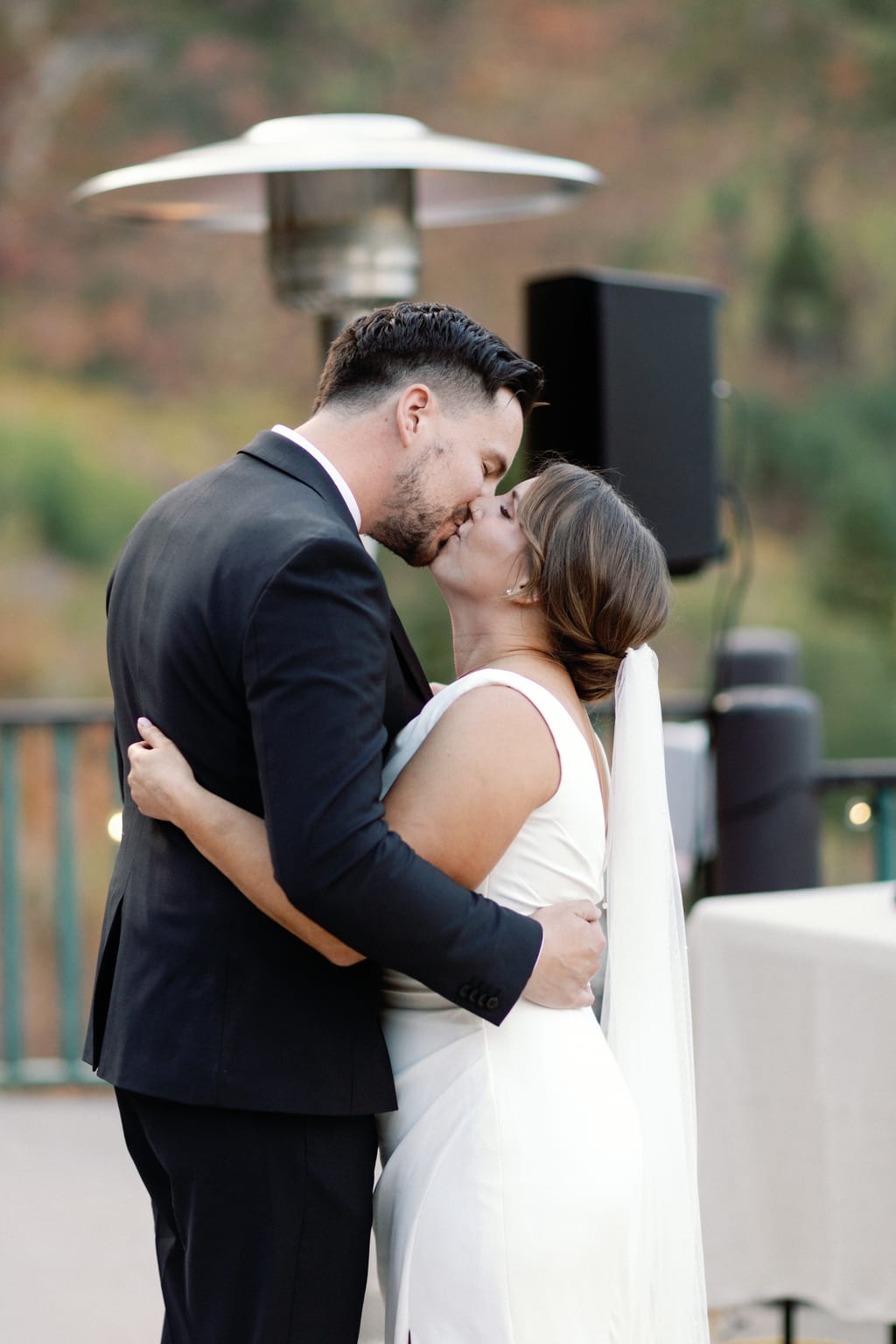 The couple close during their first dance, Sundance, Utah